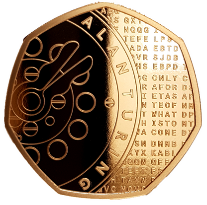 2022 Queen Elizabeth II 'Alan Turing' 50p Gold Proof Coin