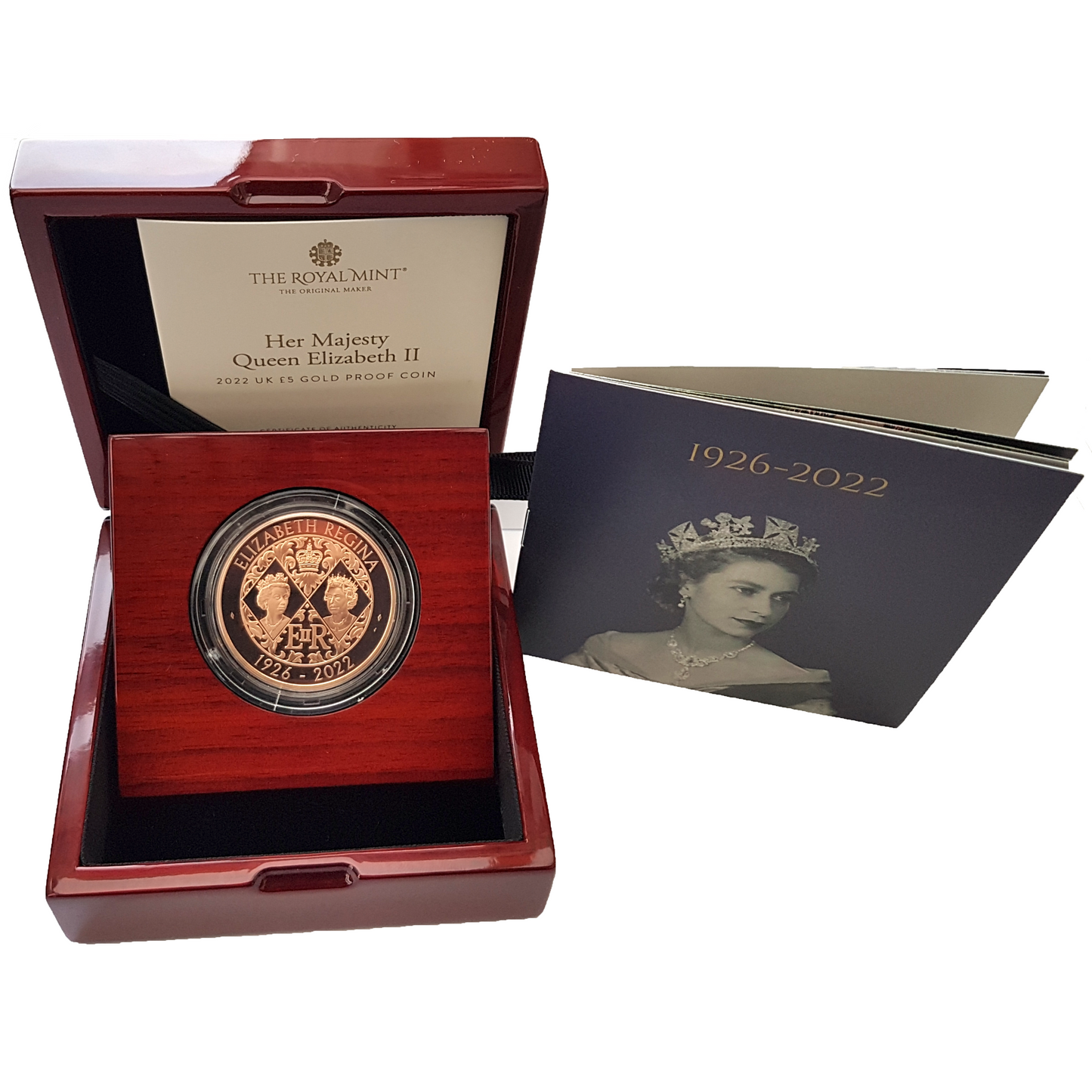 2022 King Charles III 'Queen Elizabeth II' Memorial £5 Crown Gold Proof