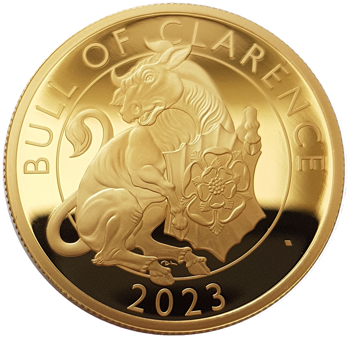 2023 King Charles III Tudor Beasts 'The Bull of Clarence' 1oz 999.9 Gold Proof Coin