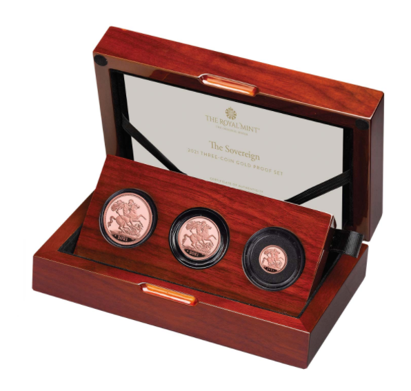 2021 Queen Elizabeth II 3 Coin '95th Birthday' Gold Proof Sovereign Set +COA