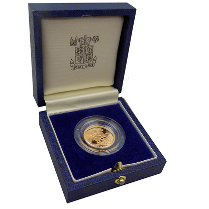 1987 Queen Elizabeth II Proof Gold Half Sovereign + Capsulated / Case COA