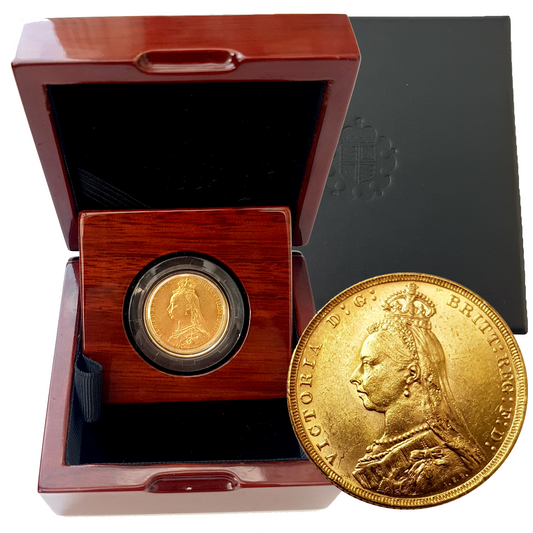 1887-1893 Queen Victoria JH Gold Sovereigns + Capsulated within Luxury Case