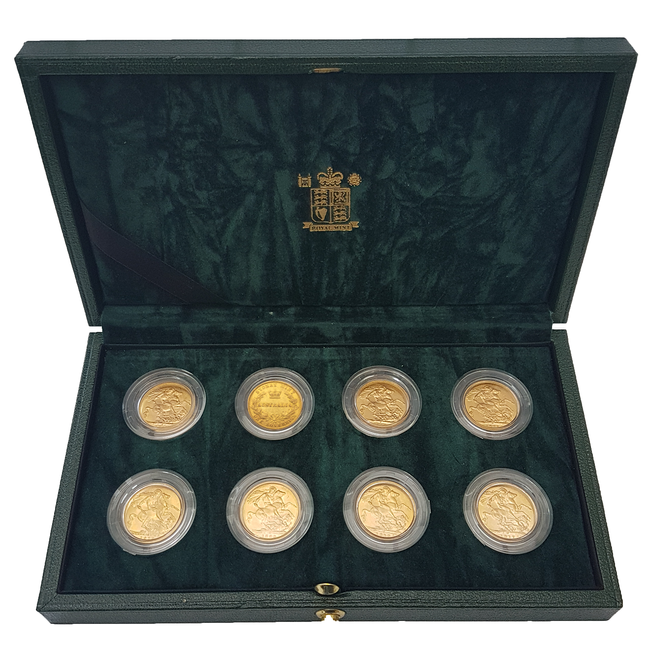 Royal Mint Issued 8 Sovereign Portrait Collection