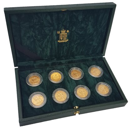 Royal Mint Issued 8 Sovereign Portrait Collection