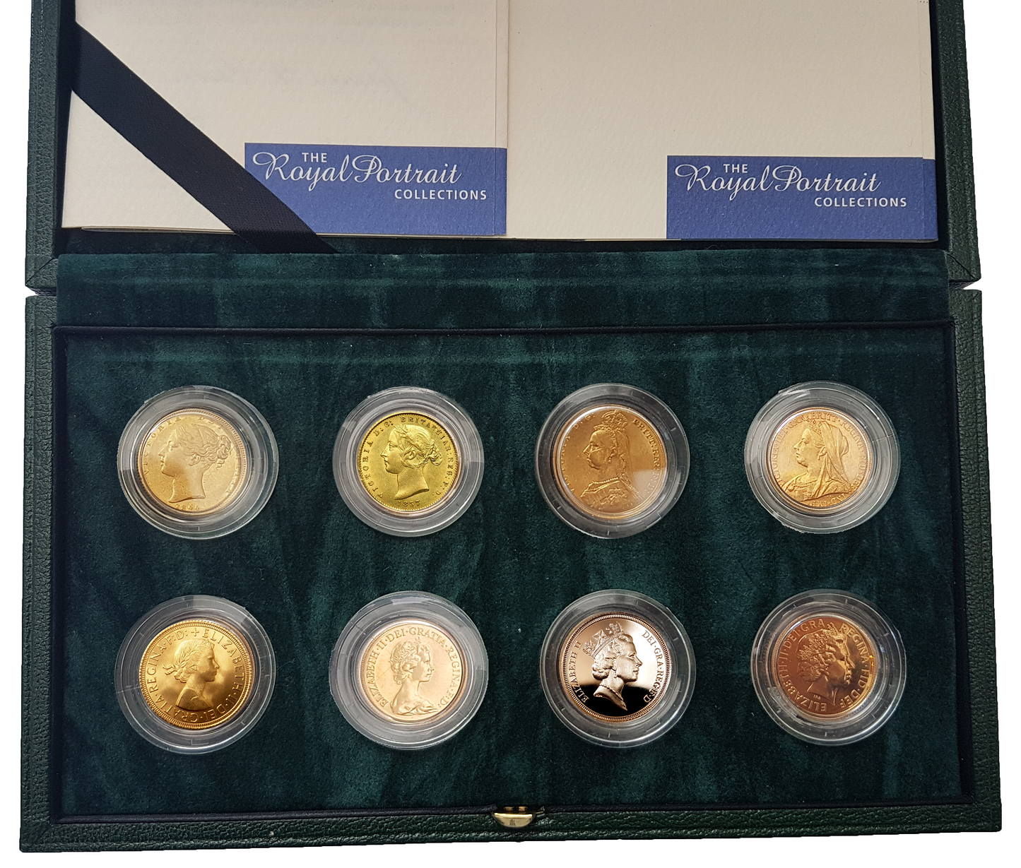 Royal Mint Issued 8 Sovereign Portrait Collection