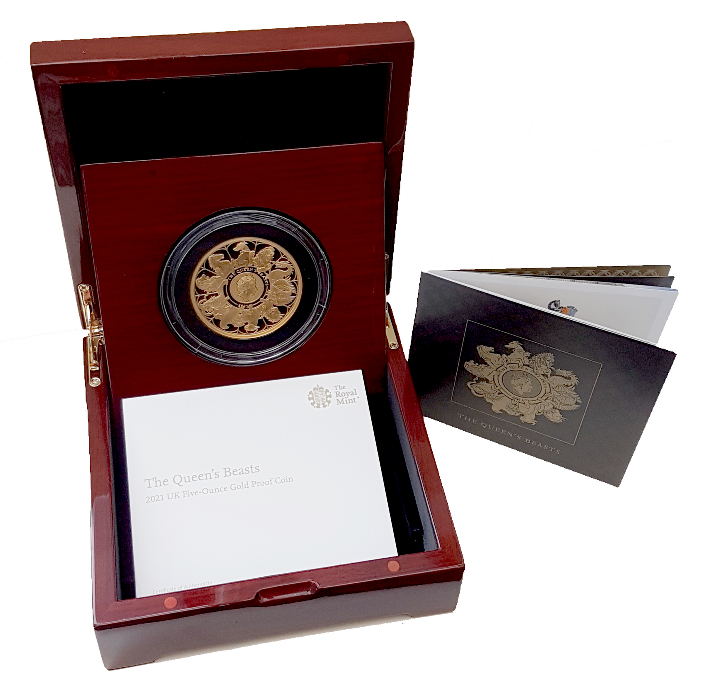 2021 Queen Elizabeth II 'Queens Beast Completer Coin' 5oz 999.9 Gold Proof Coin