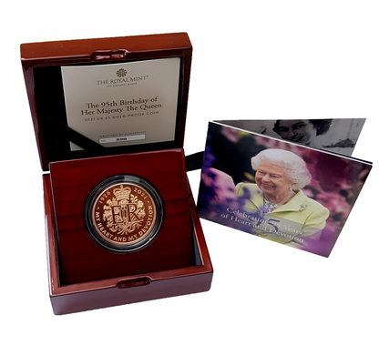 2021 Queen Elizabeth II 95th Birthday of HM the Queen 2021 £5 Gold Proof