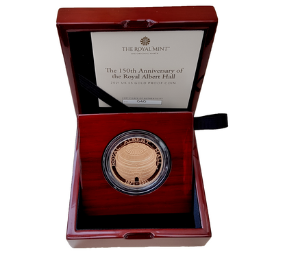 2021 Queen Elizabeth II 150th Anniversary Royal Albert Hall £5 Gold Proof