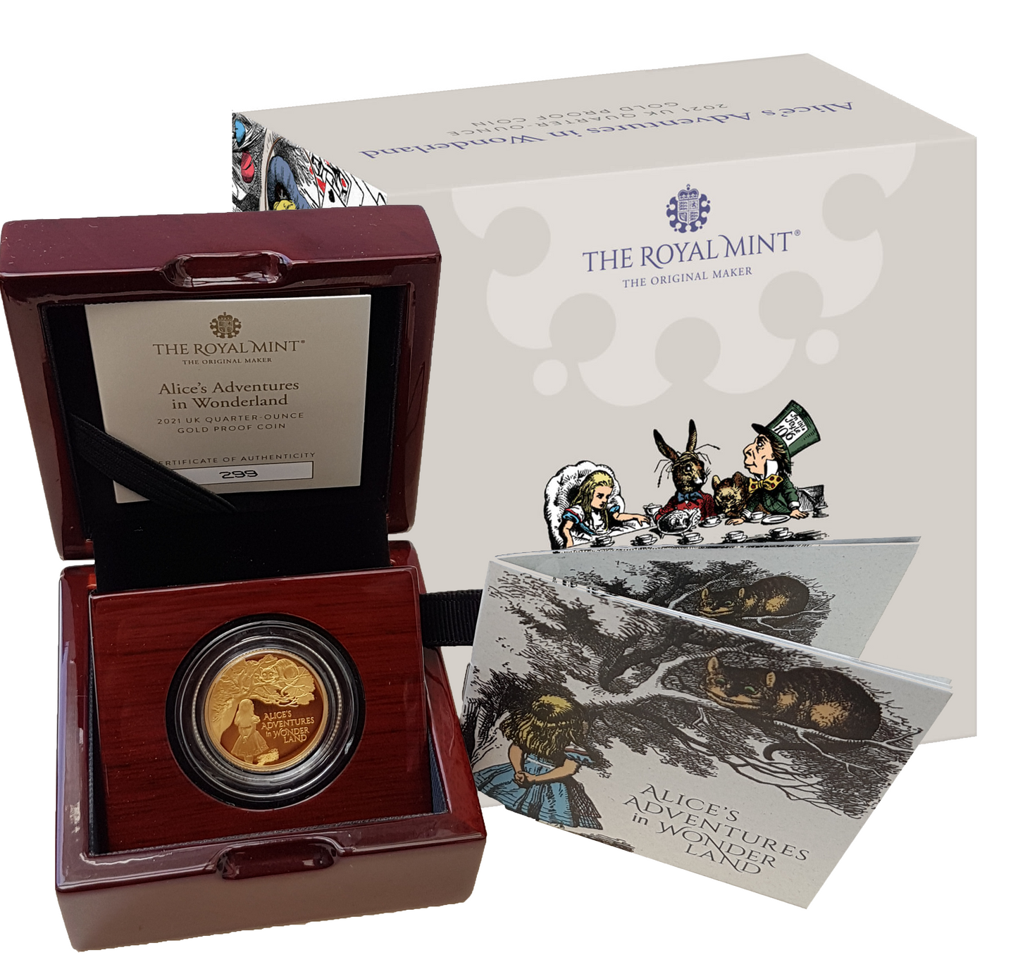 2021 Alice's Adventures in Wonderland 1.oz 999.9 Gold Proof Coin