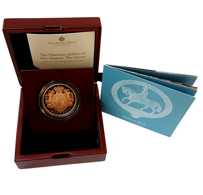 2022 Queen Elizabeth II Platinum Jubilee £5 Crown Gold Proof