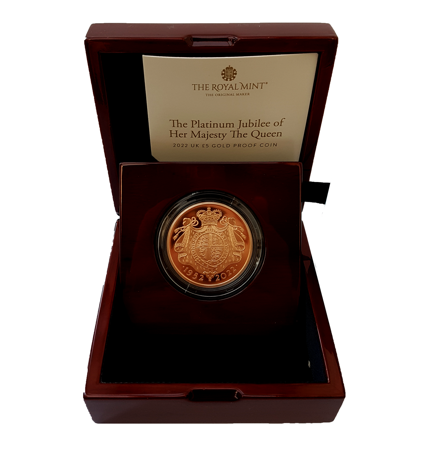 2022 Queen Elizabeth II Platinum Jubilee £5 Crown Gold Proof