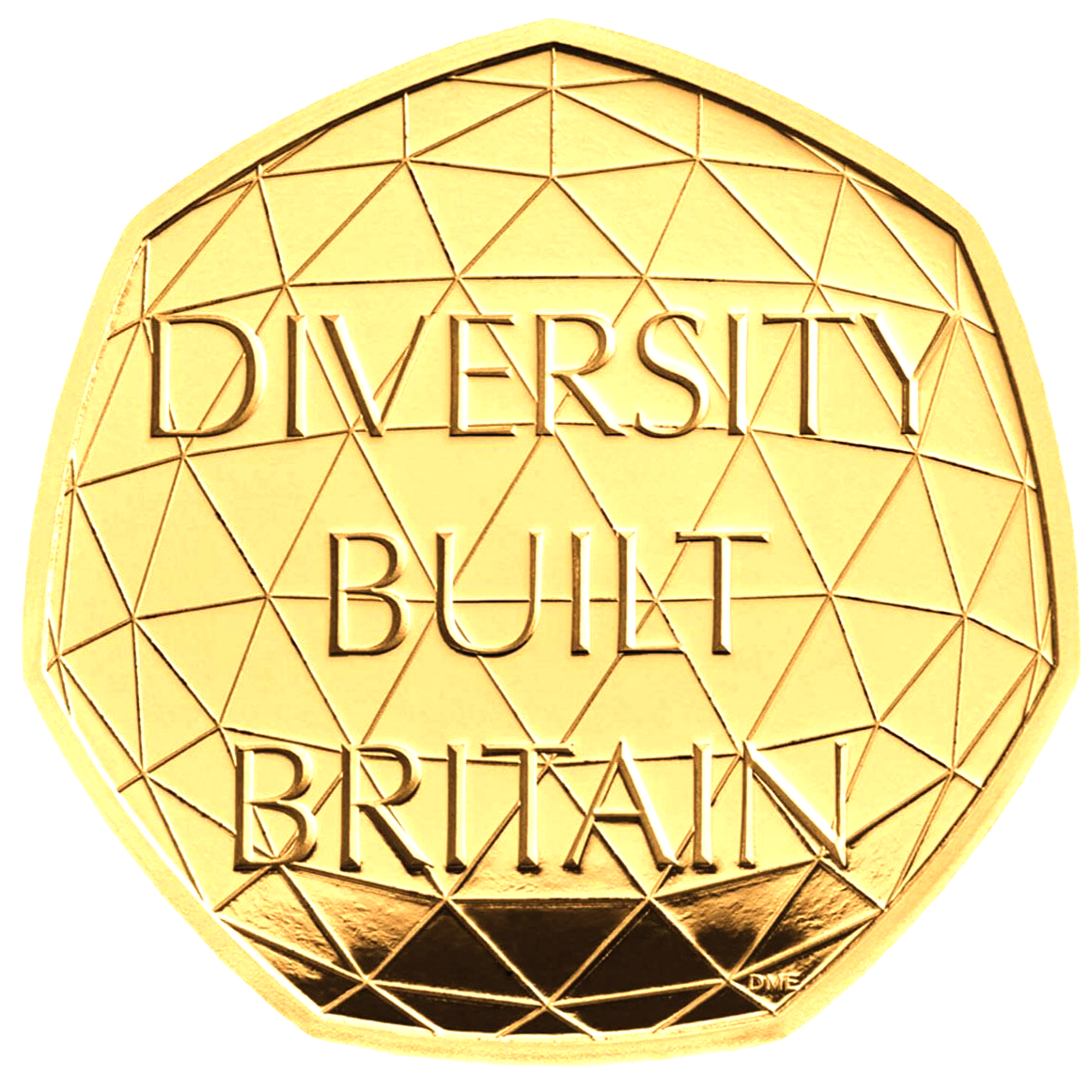 2020 Queen Elizabeth II 'Celebrating British Diversity' Gold Proof 50P - 950 issue Limit.