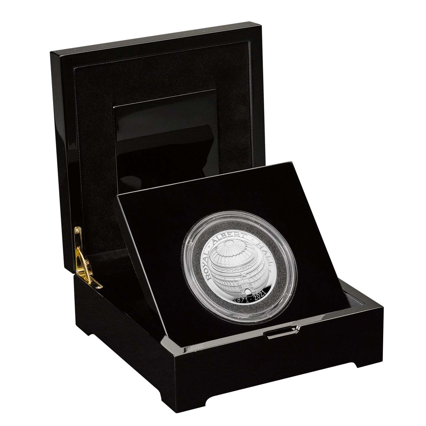 2021 Queen Elizabeth II 150th Anniversary Royal Albert Hall £5 'DOMED' Silver Proof Crown