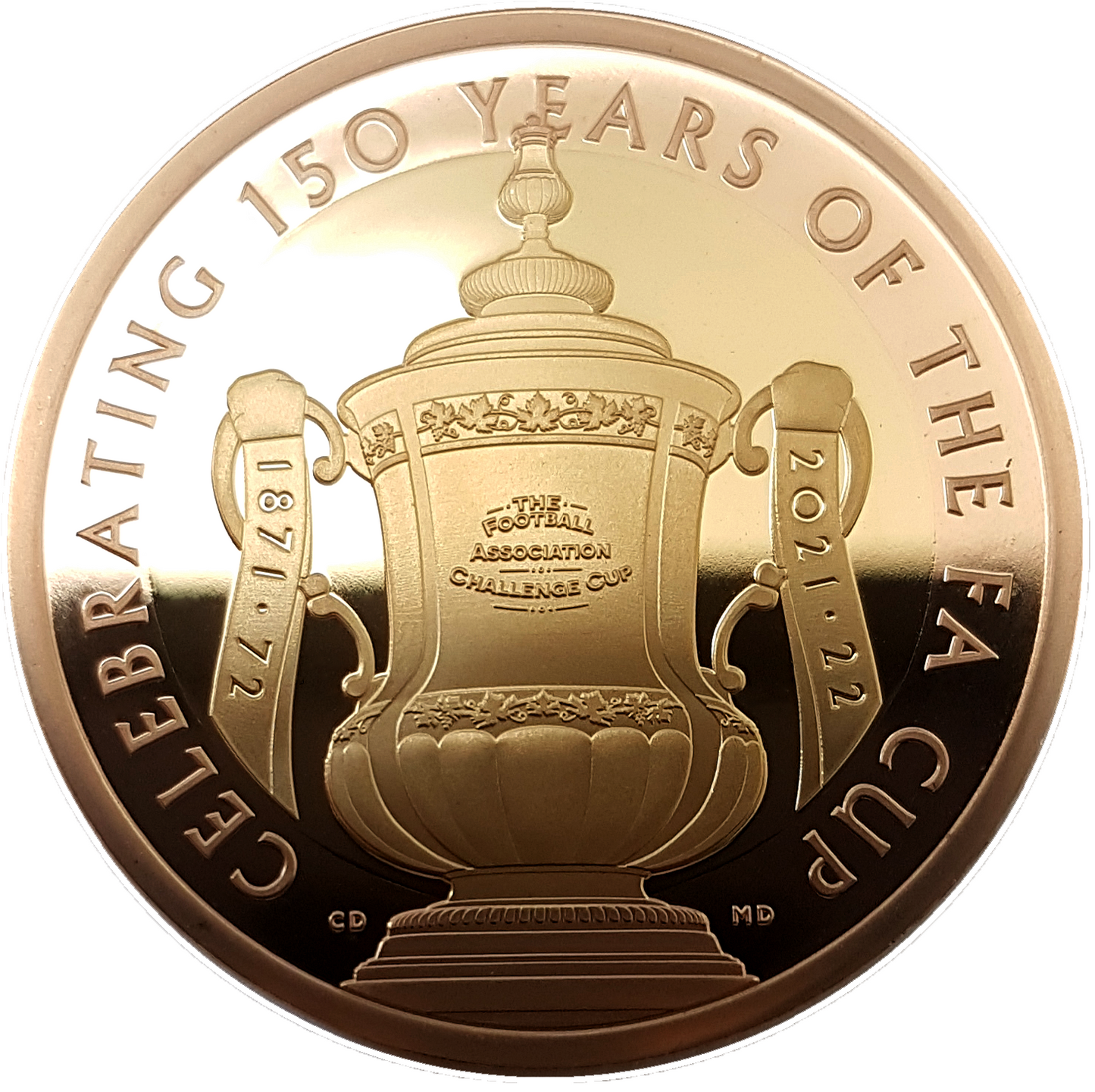 2022 Queen Elizabeth II FA Cup 150th Anniversary £2 Gold Proof Coin