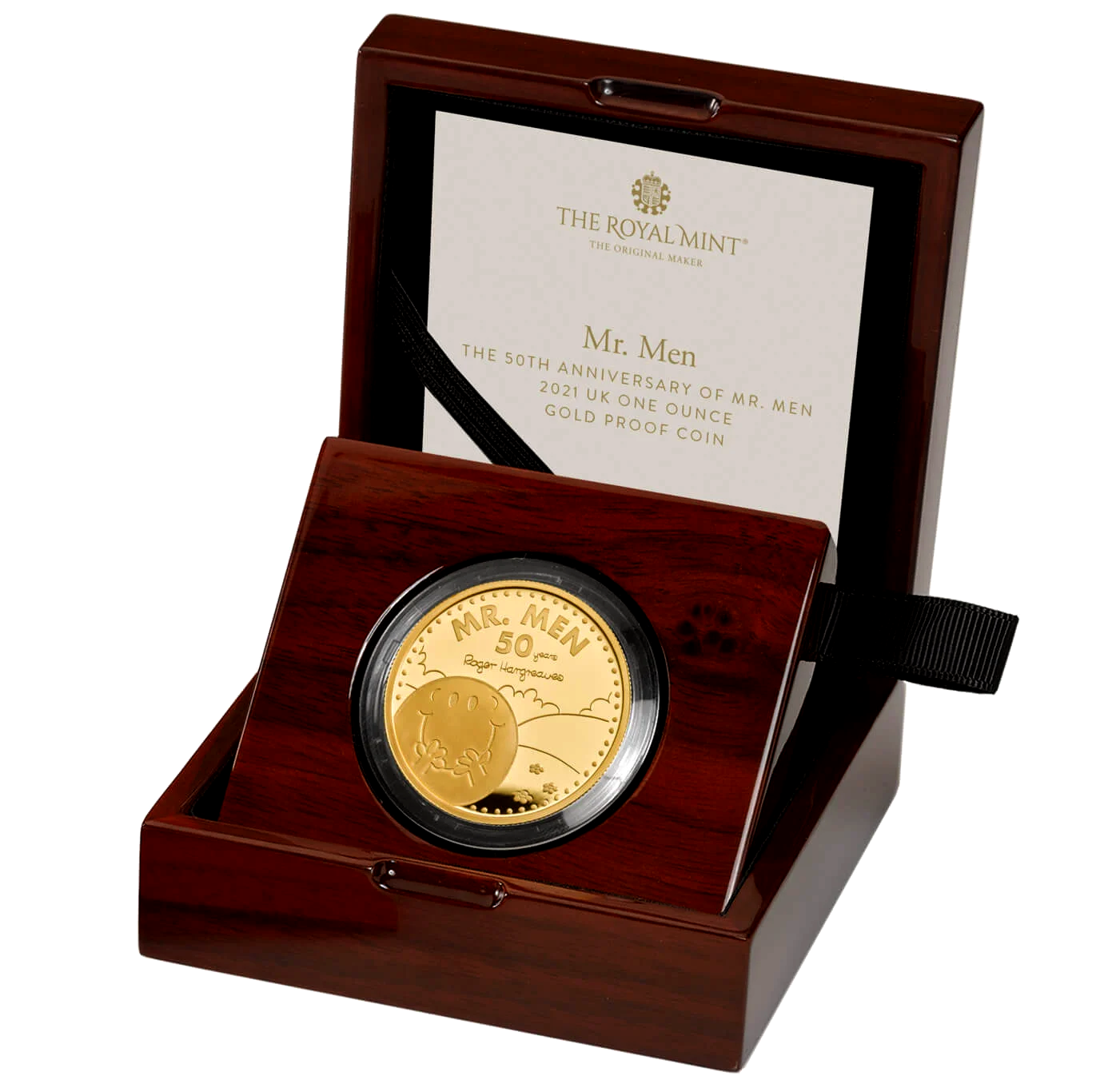 2021 Queen Elizabeth II Mr. Men Little Miss 'Mr Happy' 1/4oz - 1oz 999.9 Gold Proof Coin