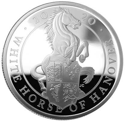 2020 Queen Elizabeth II 'White Horse of Hanover' One Kilo 999 Silver Proof Coin