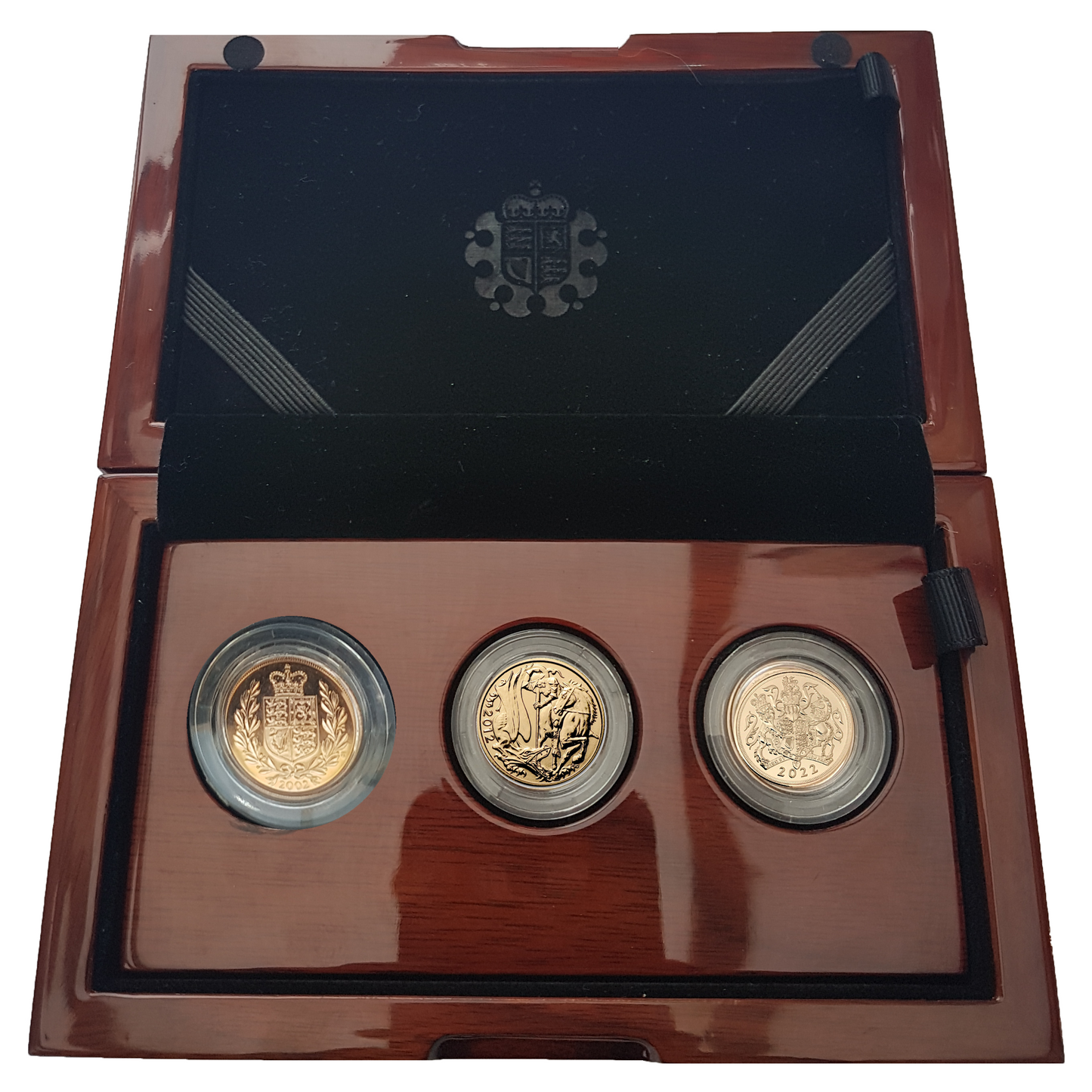 2002 - 2012 - 2022 Queen Elizabeth II Jubilee Sovereigns Set (3 Sovereigns)