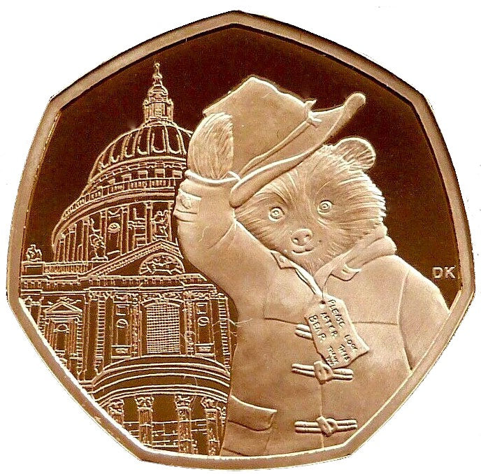 2019 Paddington at St Pauls Gold Proof 50P - 600 issue Limit.