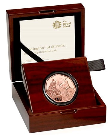 2019 Paddington at St Pauls Gold Proof 50P - 600 issue Limit.