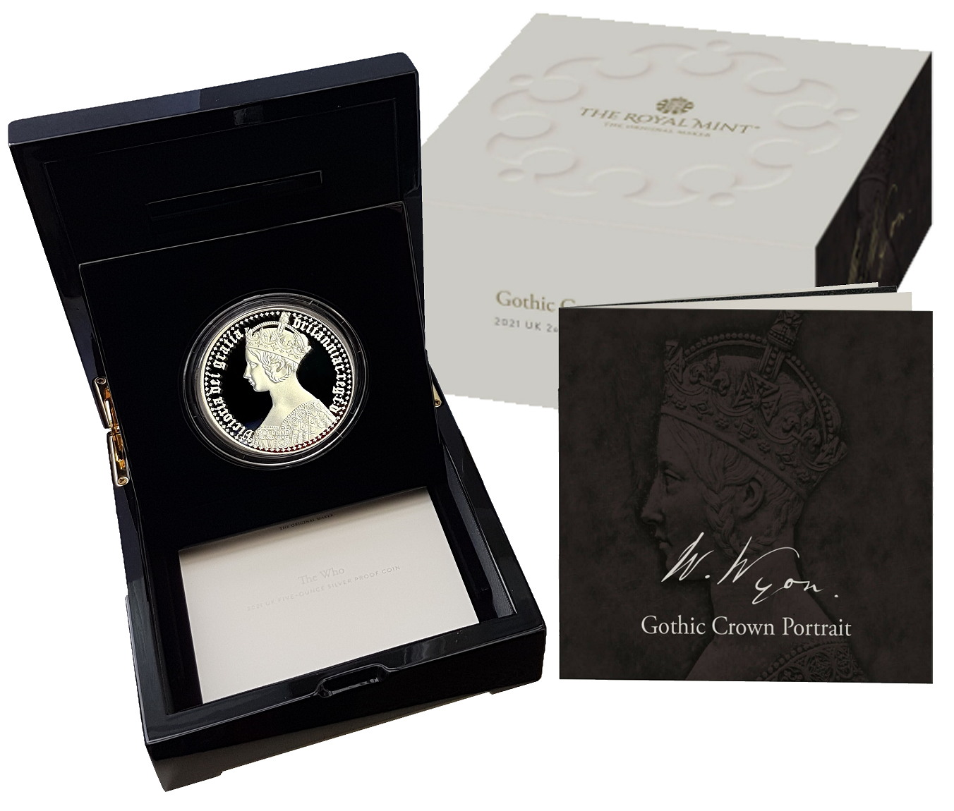 2021 The Great Engravers 'William Wyon' Gothic Portrait Crown 5oz Silver Proof Coin