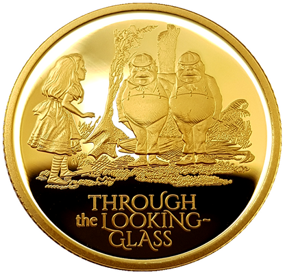 2021 Alice's Adventures 'Through the Looking-Glass',1.oz 999.9 Gold Proof Coin