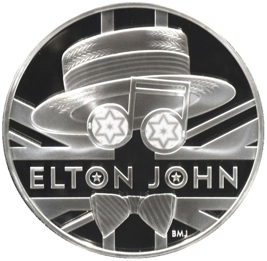 2020 Music Legends 'Sir Elton John' 5oz 999 fine silver Proof Coin