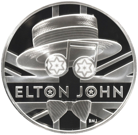 2020 Music Legends 'Sir Elton John' 5oz 999 fine silver Proof Coin